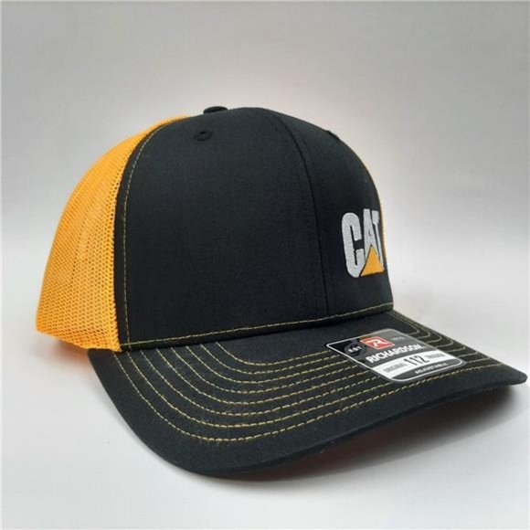 Richardson 112 Trucker CAT Caterpillar Cap Hat Snapback Diesel Power Blue Collar - Picture 4 of 6